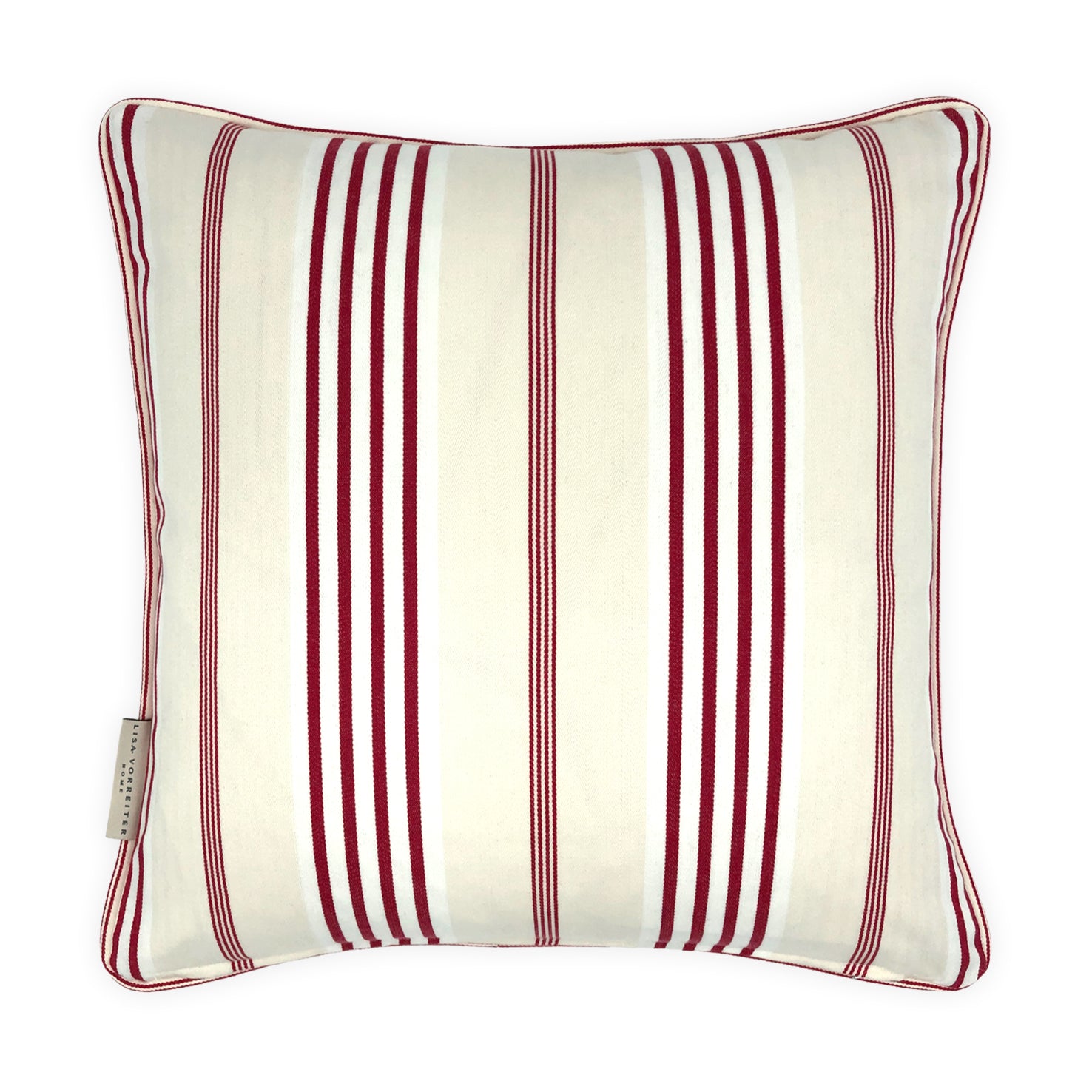 Red, Green & Blue Cashew Nut Tree Cotton Cushion, Reversible 40x40cm