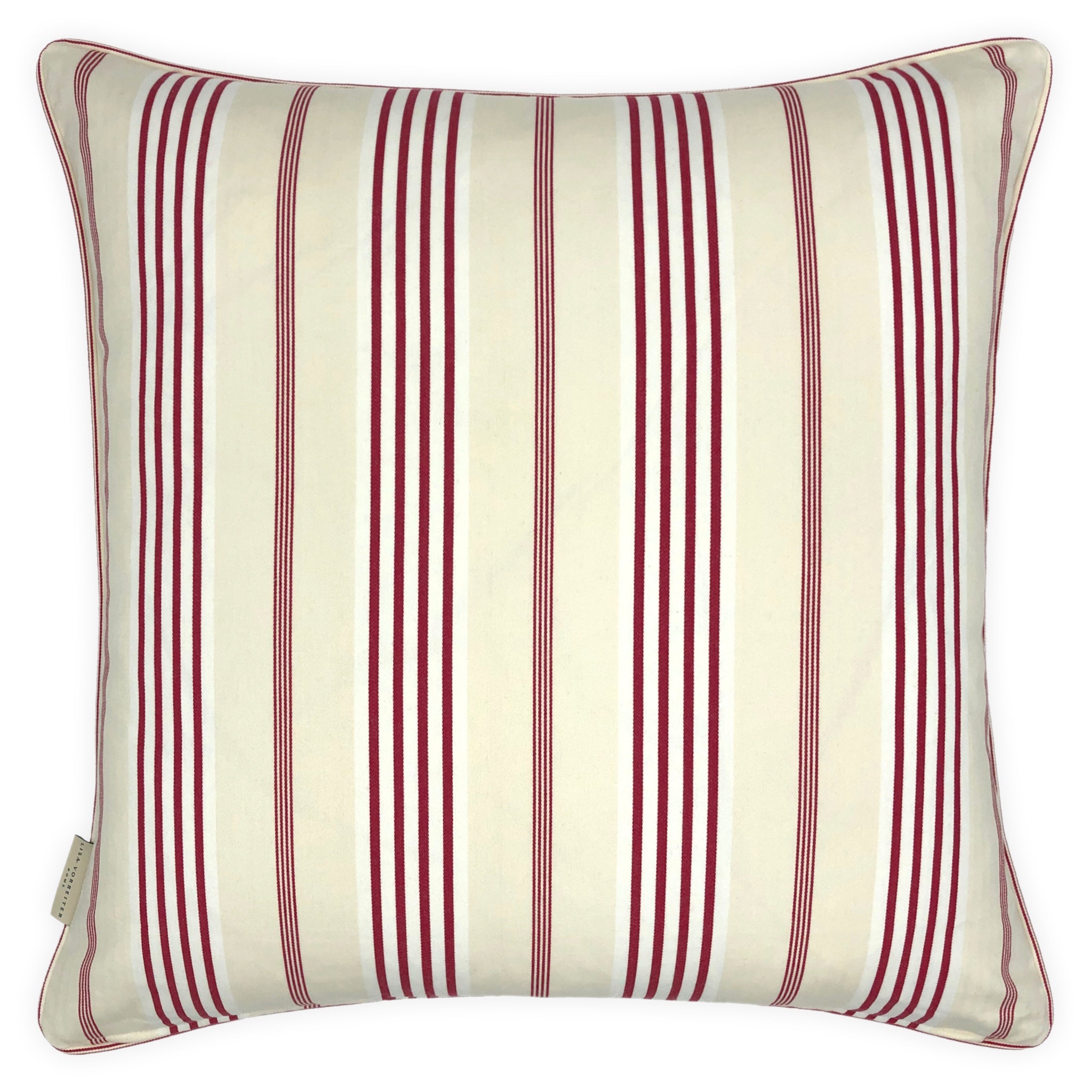 Red, Green & Blue Cashew Nut Tree Cotton Cushion, Reversible 60x60cm