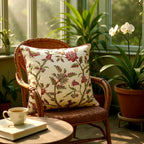 Red, Green & Blue Cashew Nut Tree Cotton Cushion, Reversible 60x60cm
