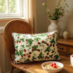strawberry-bumblebee-print-reversible-cotton-cushion-35x50cm-with-wool-insert