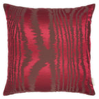 Deep Red Silk Taffeta Cushion - 60x60cm