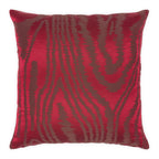 Deep Red Silk Taffeta Cushion - 50x50cm