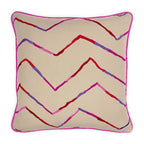 Reversible silk backed sustainable cushion 45x45cm