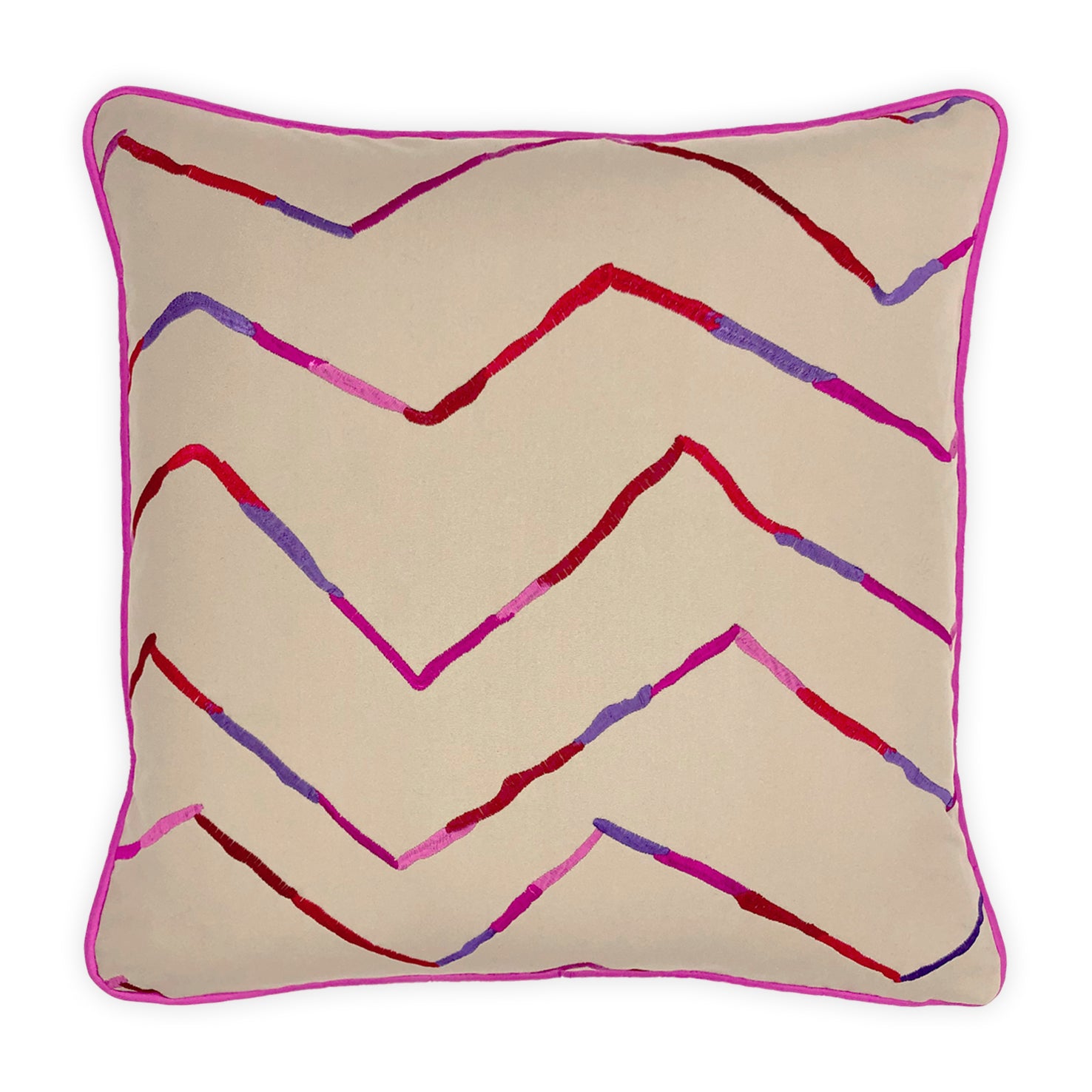 Reversible silk backed sustainable cushion 45x45cm