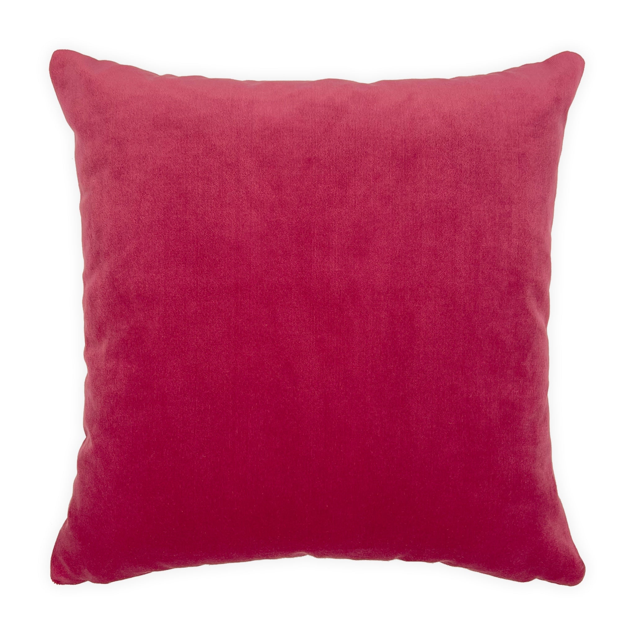 Pink & Beige Jacquard Cushion Cover, Reversible with Velvet Backing - 45x45cm