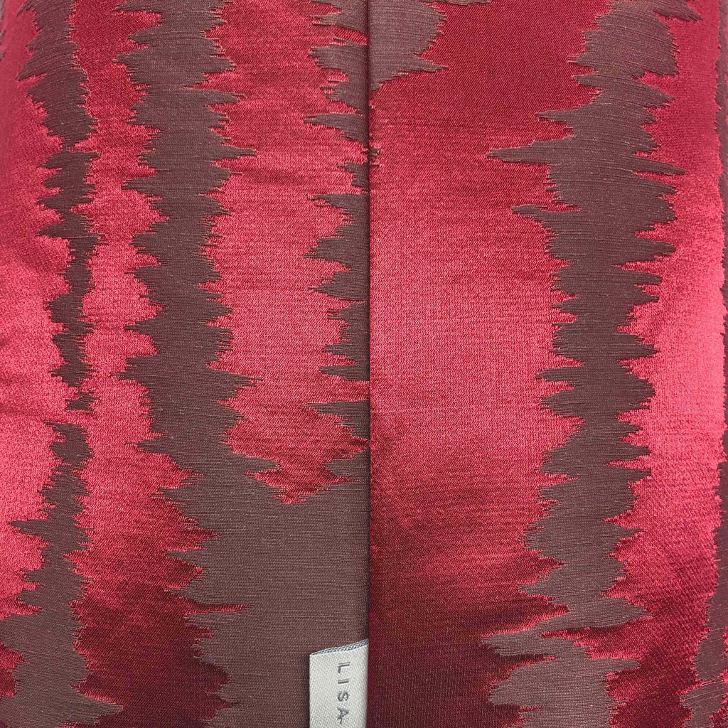 Deep Red Silk Taffeta Cushion - 60x60cm