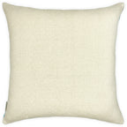 Large sustainable embroidered cushion with green and blue geometric design on linen, reversible wool back, 65x65cm floor cushion.