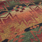 Vintage Mulberry Home Large Kilim Style Wool Bolster Cushion - 70x70cm