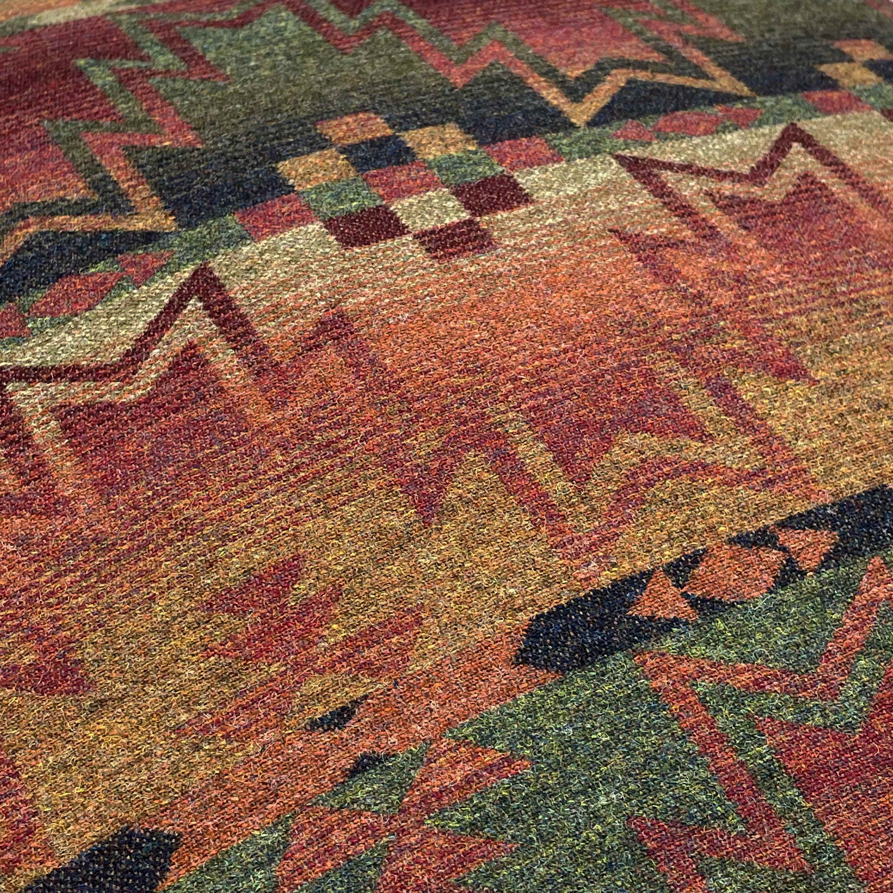 Vintage Mulberry Home Large Kilim Style Wool Bolster Cushion - 70x70cm