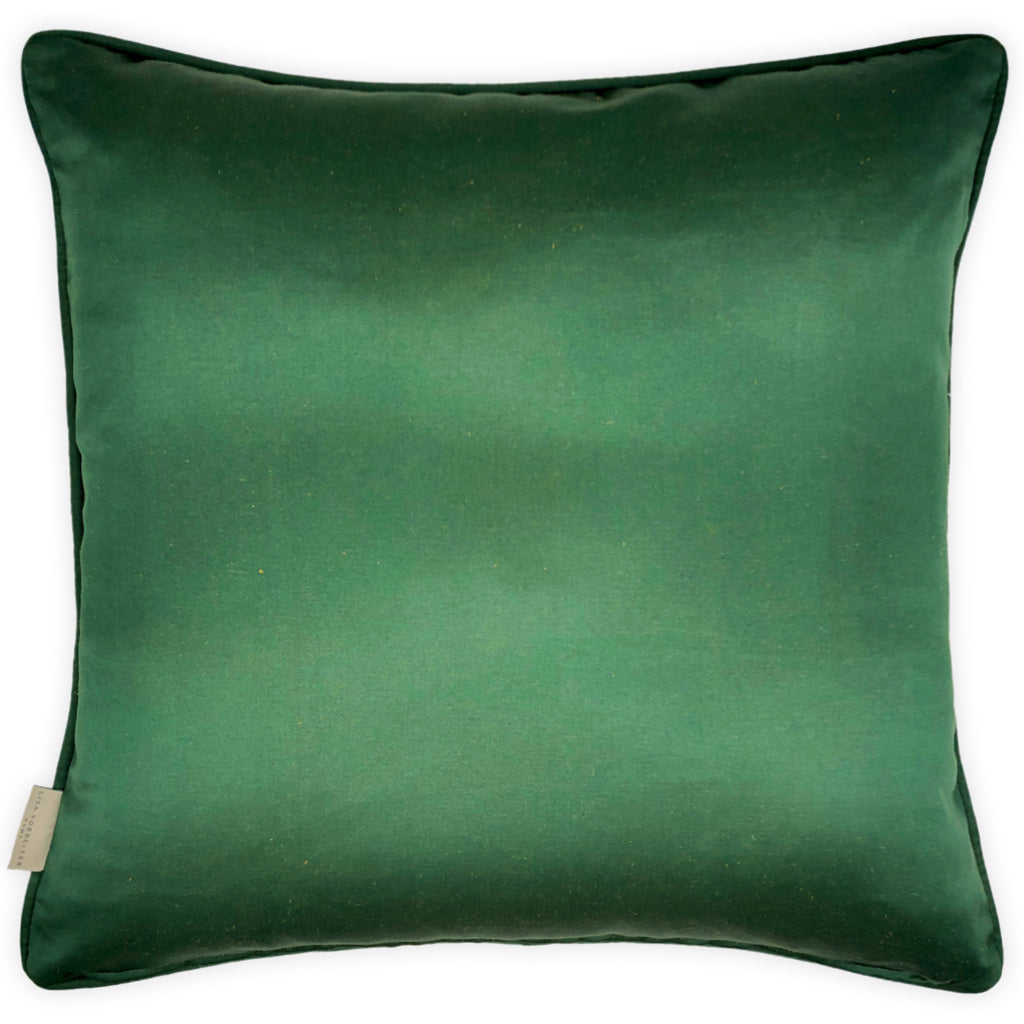 Shoe Print on Cotton, Silk Backed Cushion, Reversible - 60x60cm
