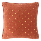 Green & Orange Floral Jacquard Cushion, Reversible - 55x55cm