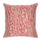 Pink & Beige Jacquard Cushion Cover, Reversible with Velvet Backing - 45x45cm