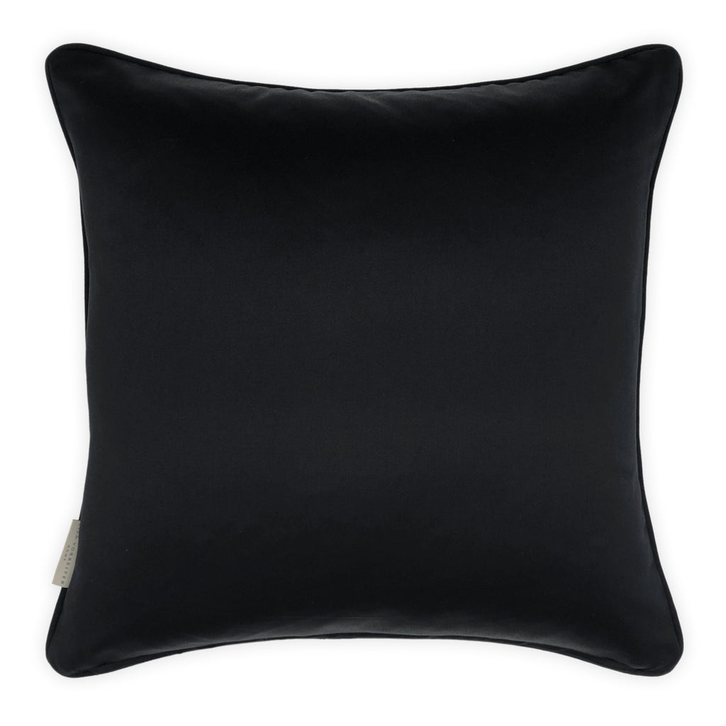 Multicoloured Geometric Striped Silk Cushion, Reversible - 50x50cm