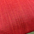 Textured Red Cushion Cover with Green Piping - 40x40cm