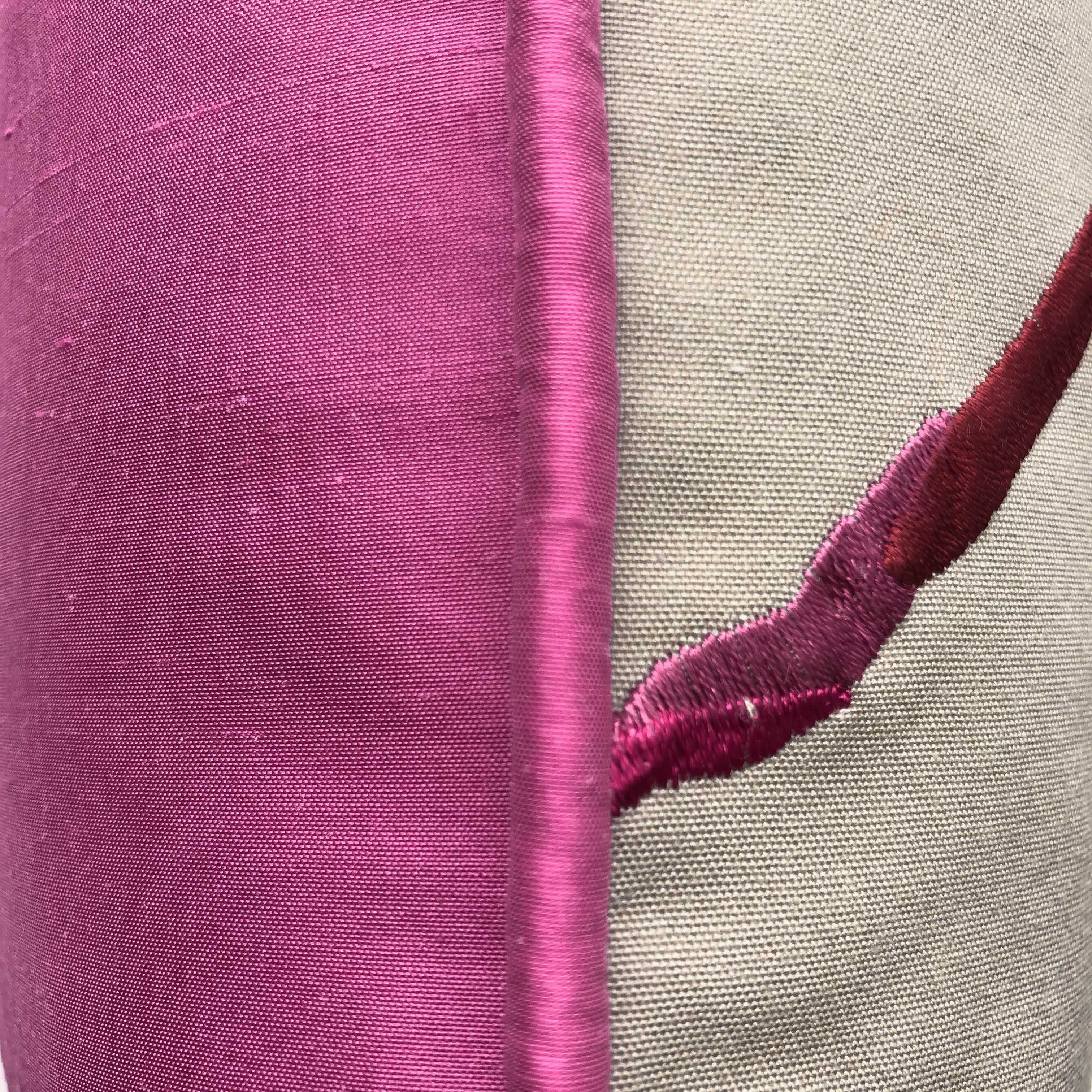 Reversible silk backed sustainable cushion 45x45cm