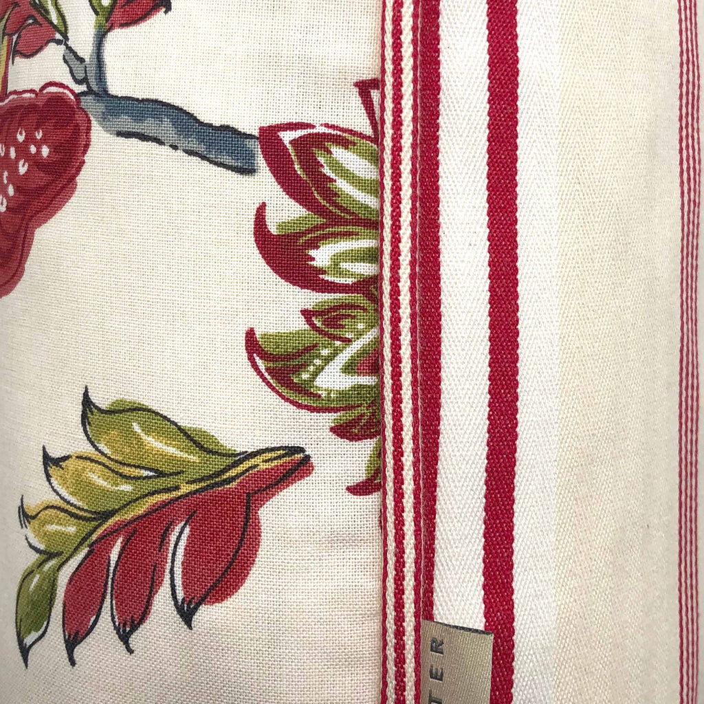 Red, Green & Blue Cashew Nut Tree Cotton Cushion, Reversible 60x60cm