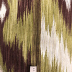 Large Brown & Green Striped Kilim Cushion - 60x60cm