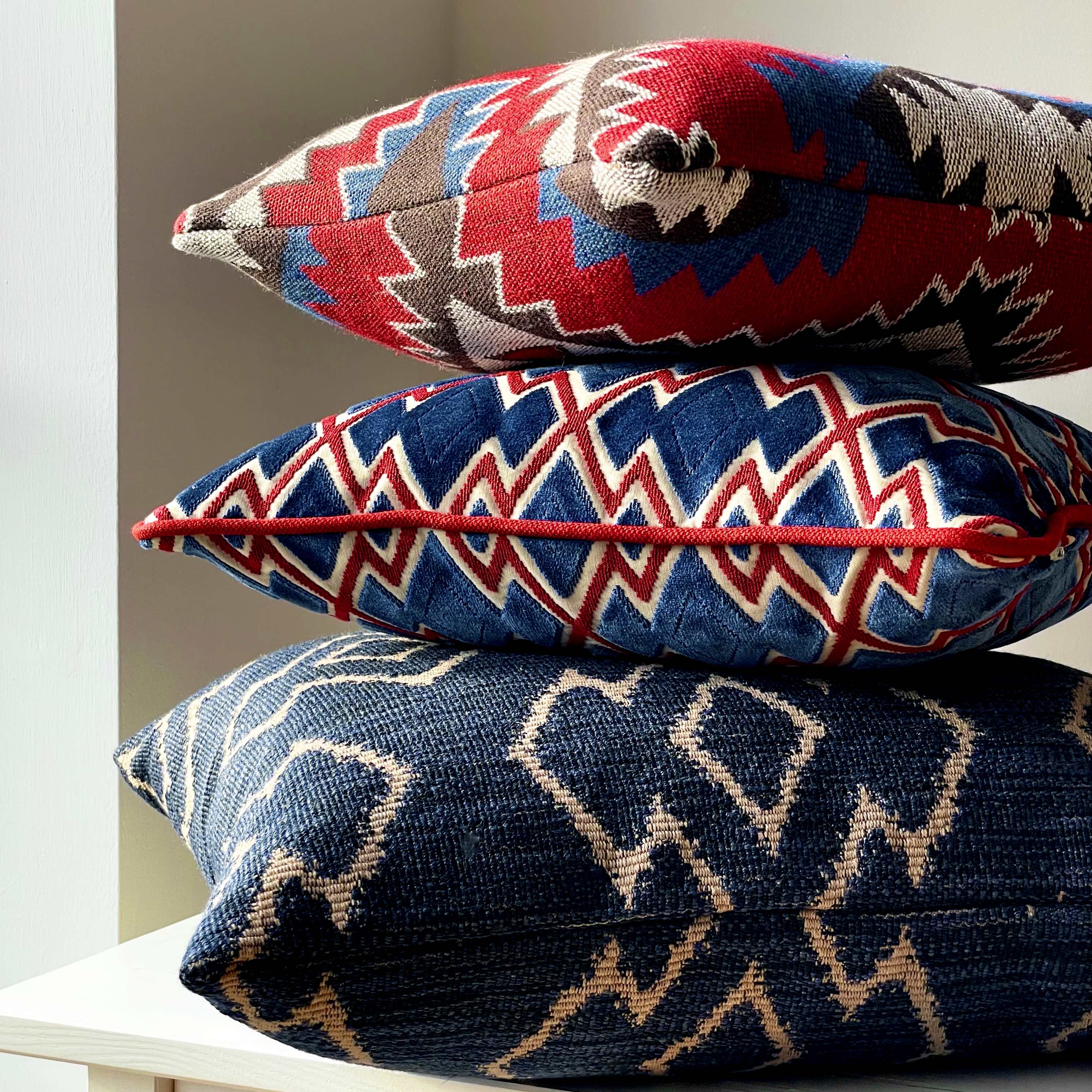 Multicoloured Woven Kilim Cushion - 40x40cm