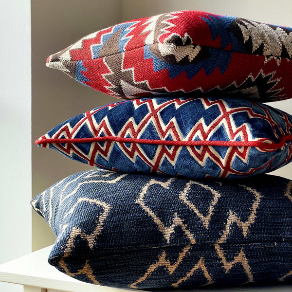 Multicoloured Woven Kilim Cushion - 40x40cm